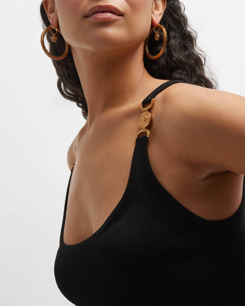 Versace greca hoop earrings clearance