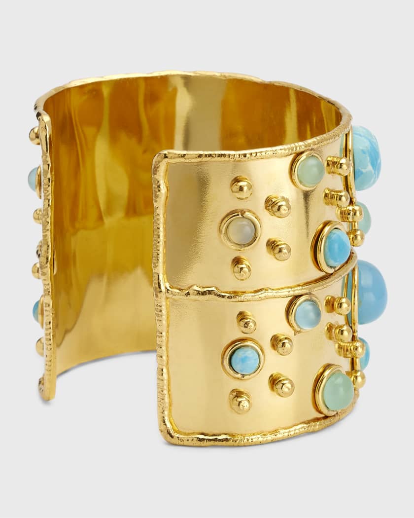 Bracelet manchette or et diamants  Gold and diamond cuff bracelet