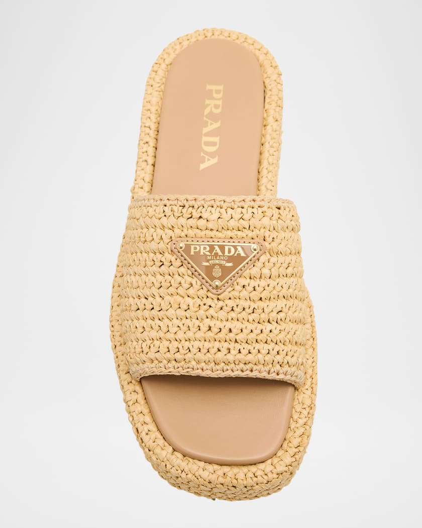 Prada platform slide sandal cheap