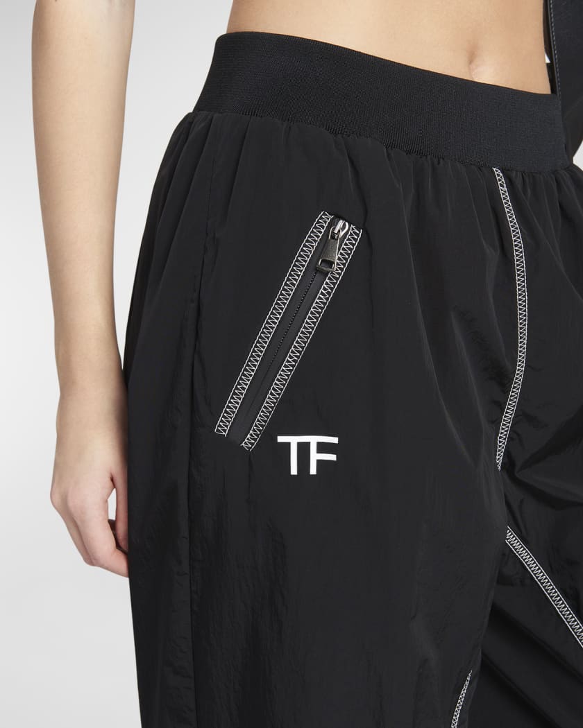 TOM FORD Paneled Technical Crinkle Nylon Track Pants | Neiman Marcus