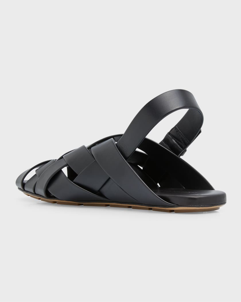 Bottega Veneta Men s Alfie Intreccio Leather Slippers Neiman Marcus