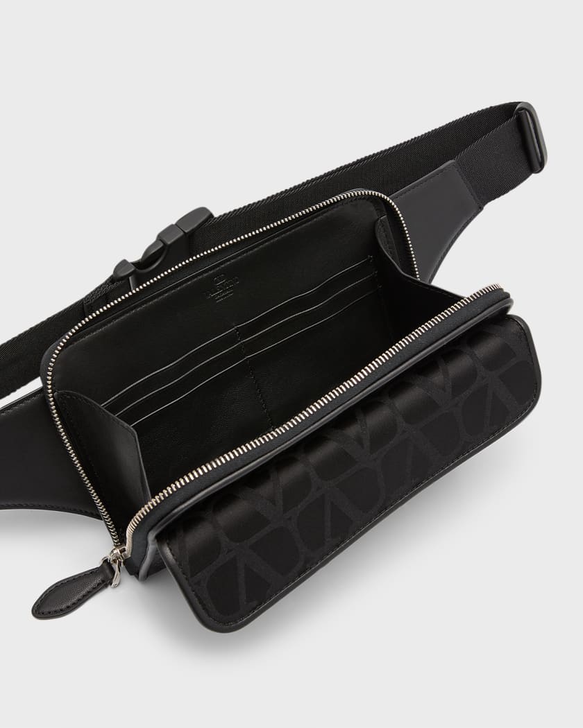 Black Iconographe Nylon Belt Bag for Man in Black