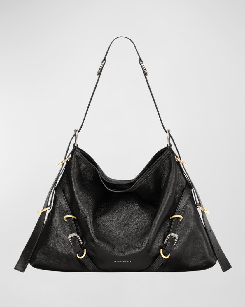 Givenchy Medium Voyou Buckle Shoulder Bag in Tumbled Leather | Neiman Marcus