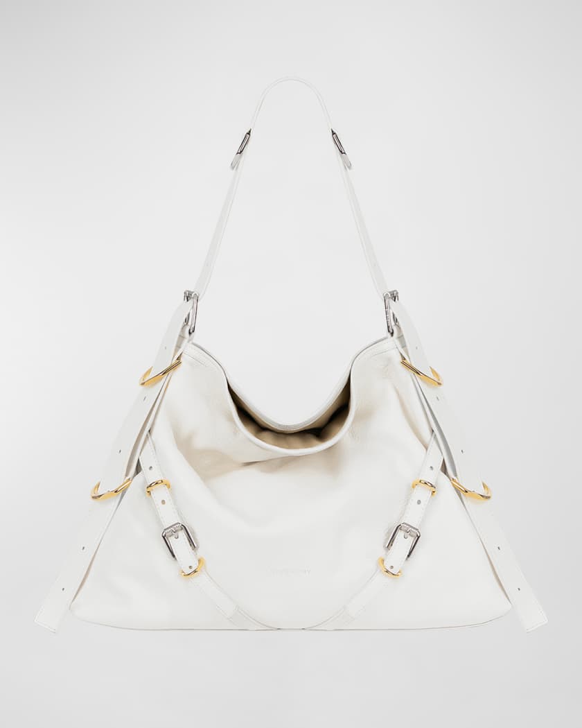 Medium Voyou Buckle Shoulder Bag in Tumbled Leather