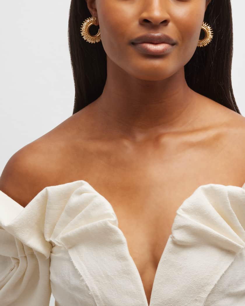 Oscar de la Renta Mola Hoop Earrings Neiman Marcus