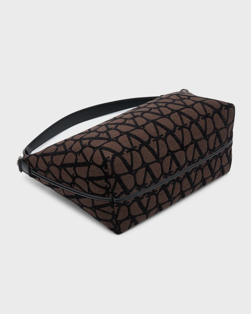 Toile Iconographe Duffle Bag With Leather Detailing for Man in Fondantblack