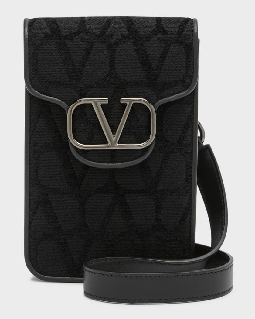 Valentino Men's Loco Toile Iconographe Mini Bag | Neiman Marcus