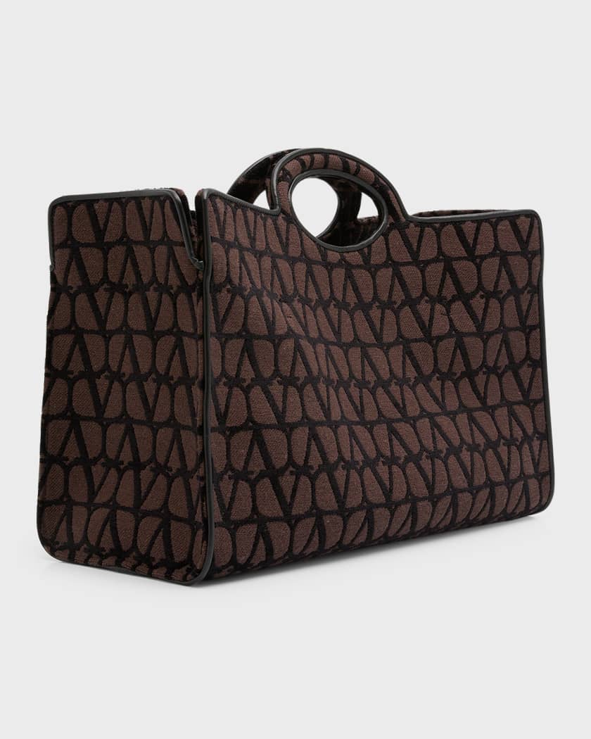 Valentino Garavani Toile Iconographe Leather-Trim Backpack - Brown