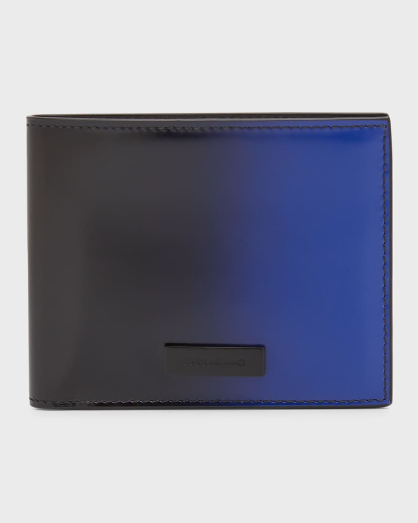Ferragamo Salvatore Revival Leather Wallet in Blue for Men
