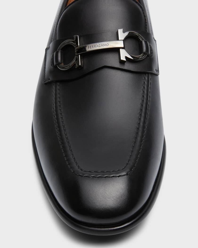 Ferragamo Men's Foster Gancini Bit Loafers