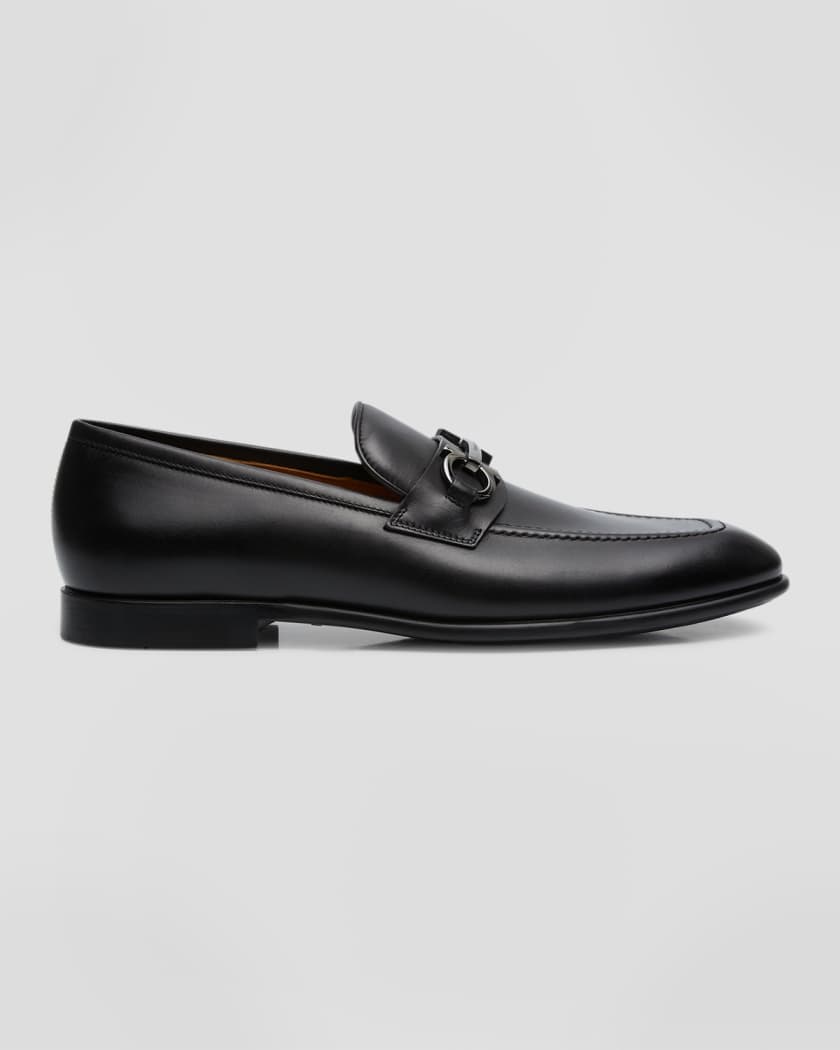 Shop FERRAGAMO Grandioso Gancini Bit Leather Loafers