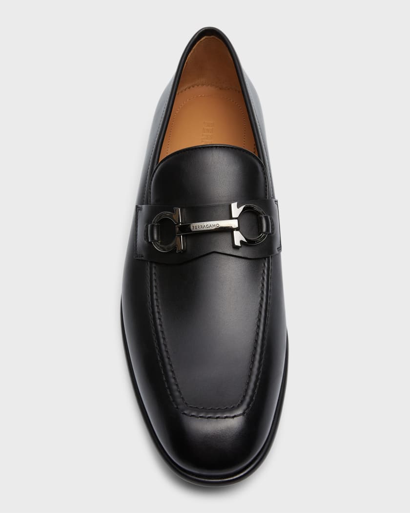 Ferragamo Men's Foster Gancini Bit Loafers