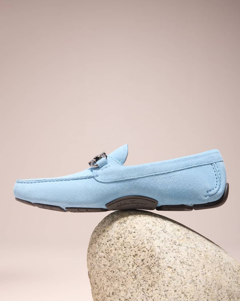 Salvatore ferragamo men's suede loafers discount