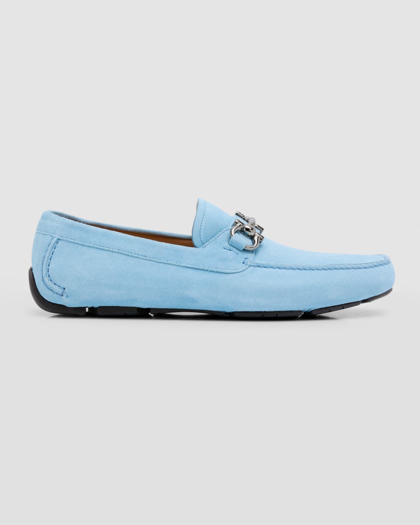 Ferragamo - Blue Marine Suede Loafer