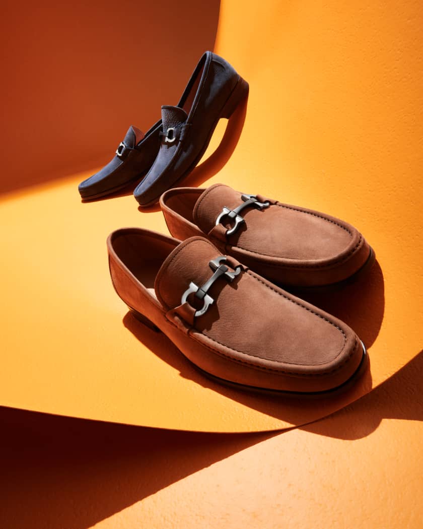 Ferragamo 2 Suede Bit Loafers | Neiman Marcus