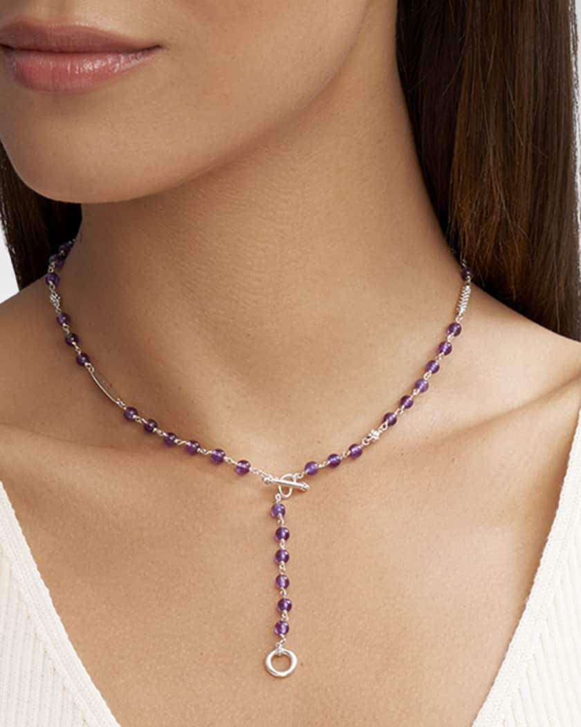 Love Clover Bold Link Lariat Necklace