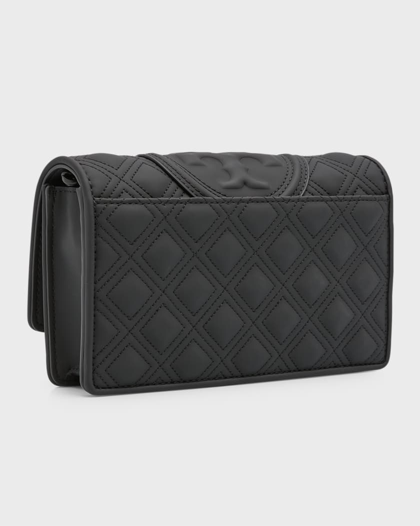 Tory Burch Fleming Quilted Leather Wallet with Chain Strap