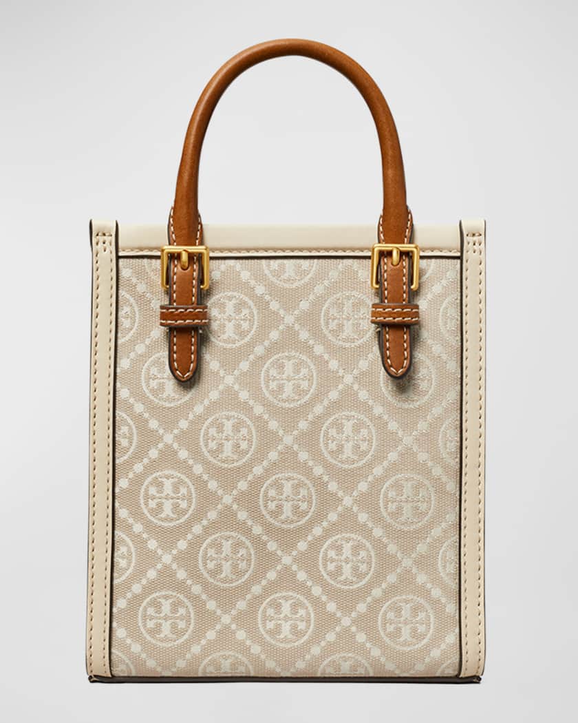 Tory burch canvas clearance and leather tote