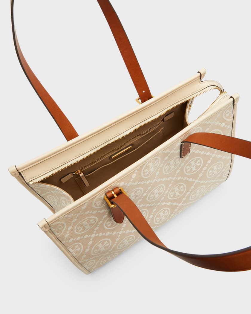 Tory Burch T Monogram Small Canvas Tote Bag | Neiman Marcus