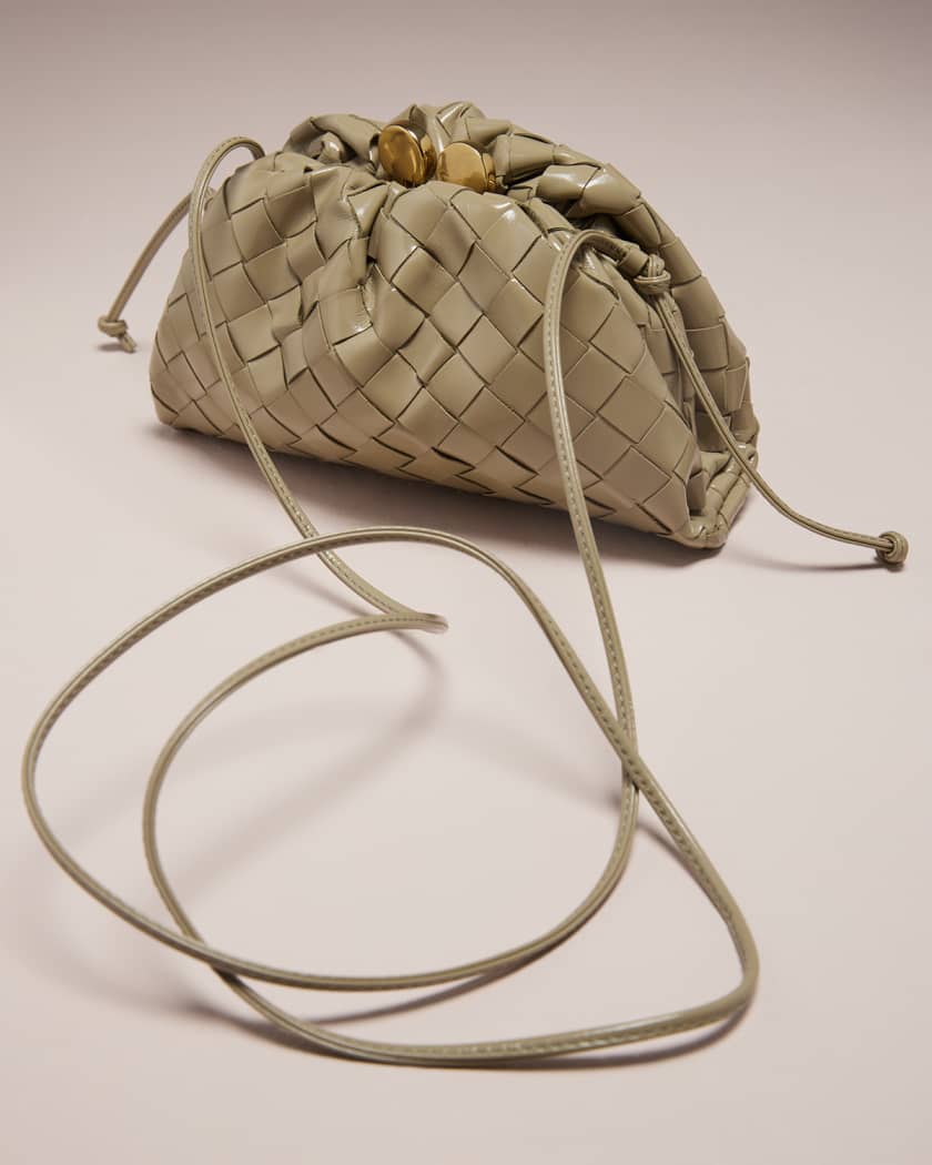 Bottega Veneta The Mini Pouch Intrecciato Crossbody Bag (SHG-35800