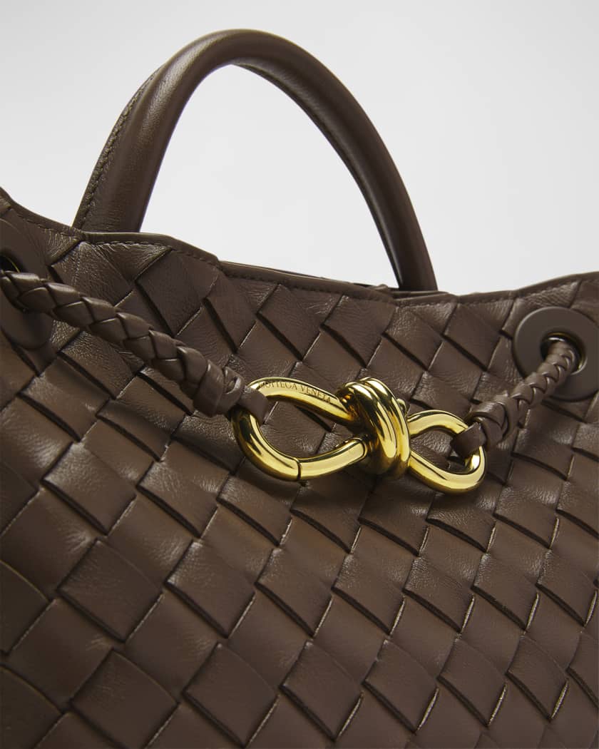 Bottega Veneta Women's Andiamo Small Leather Tote Bag - Brown - Totes