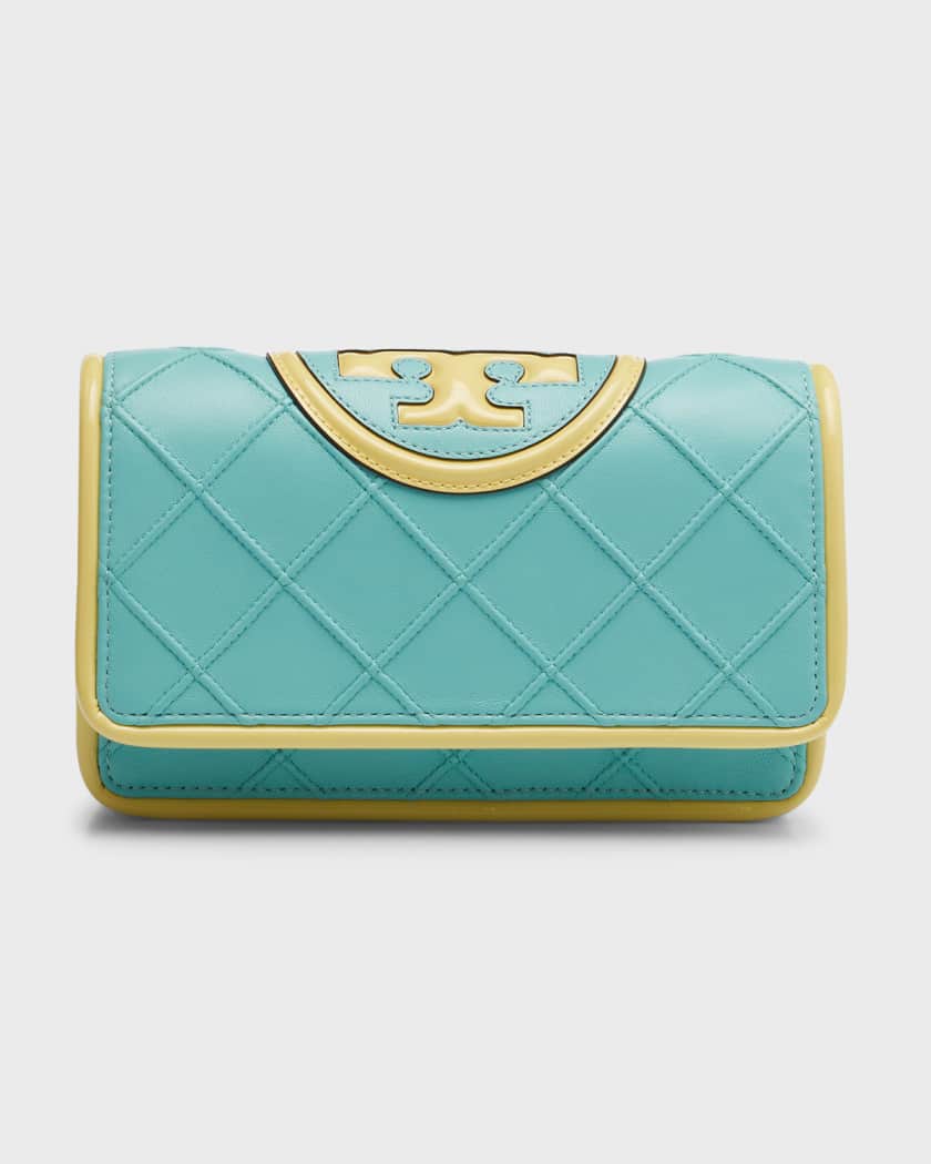 Tory Burch Fleming Quilted Lambskin Chain Shoulder Bag | Neiman Marcus