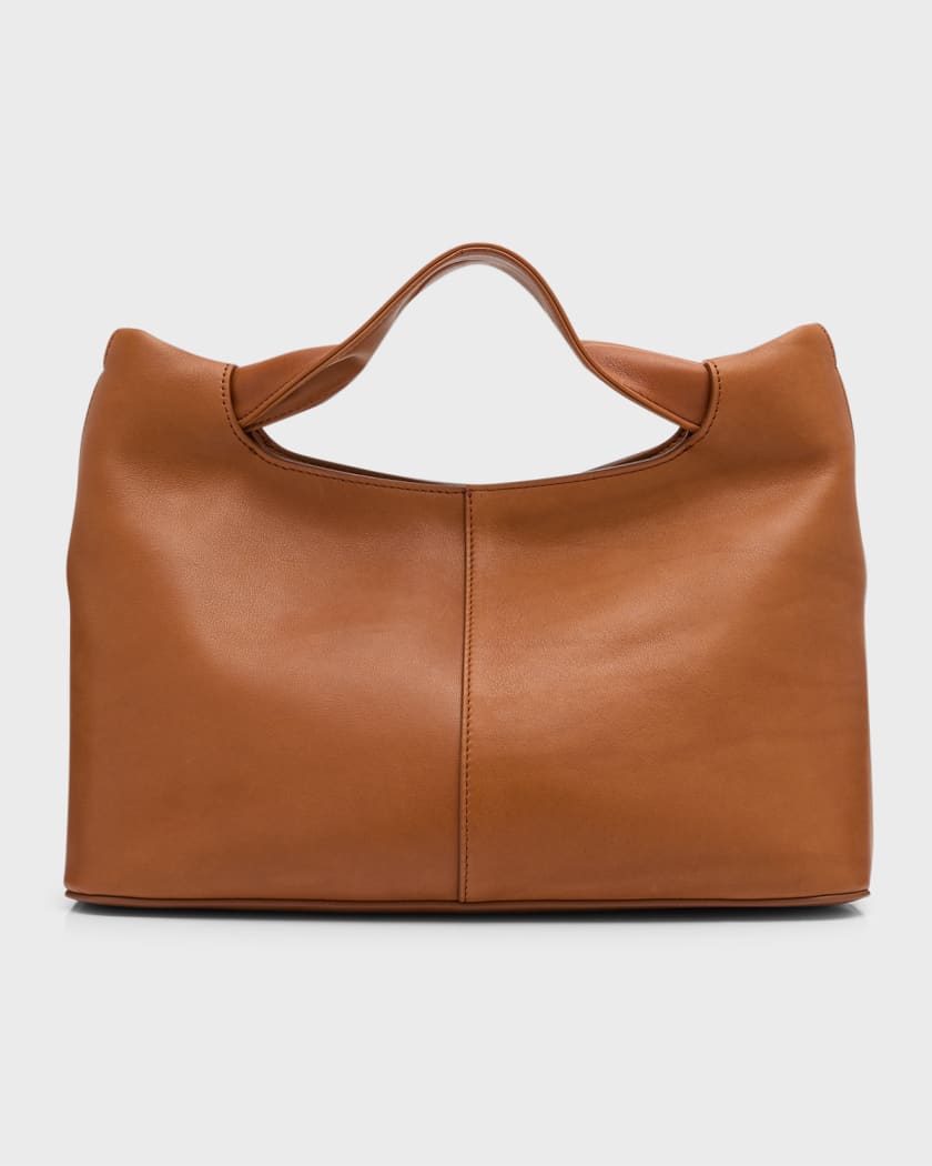 Balenciaga Handbag Hourglass Camel In Shiny Leather in Brown