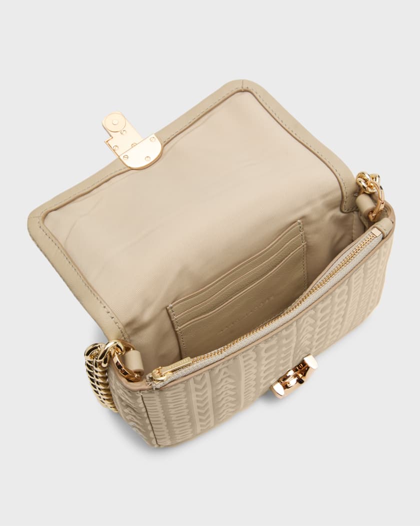 Marc Jacobs Beige & Black 'The Monogram J Marc' Shoulder Bag