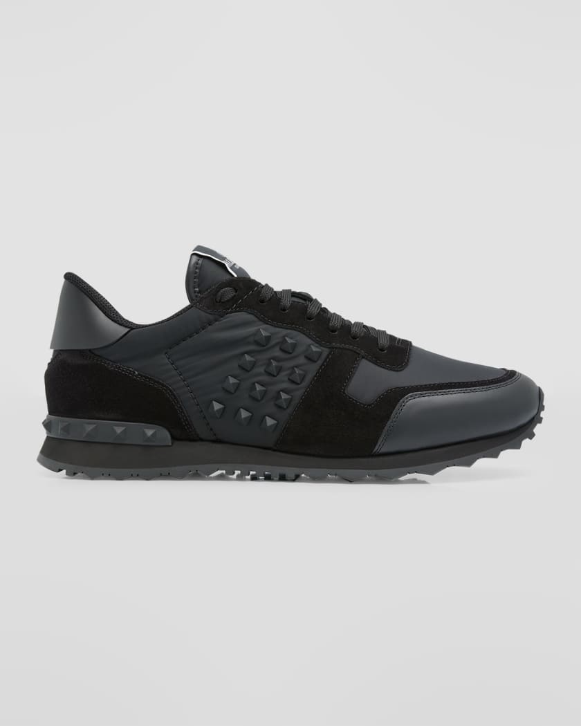 Men s Rockstud Nylon Low Top Sneakers