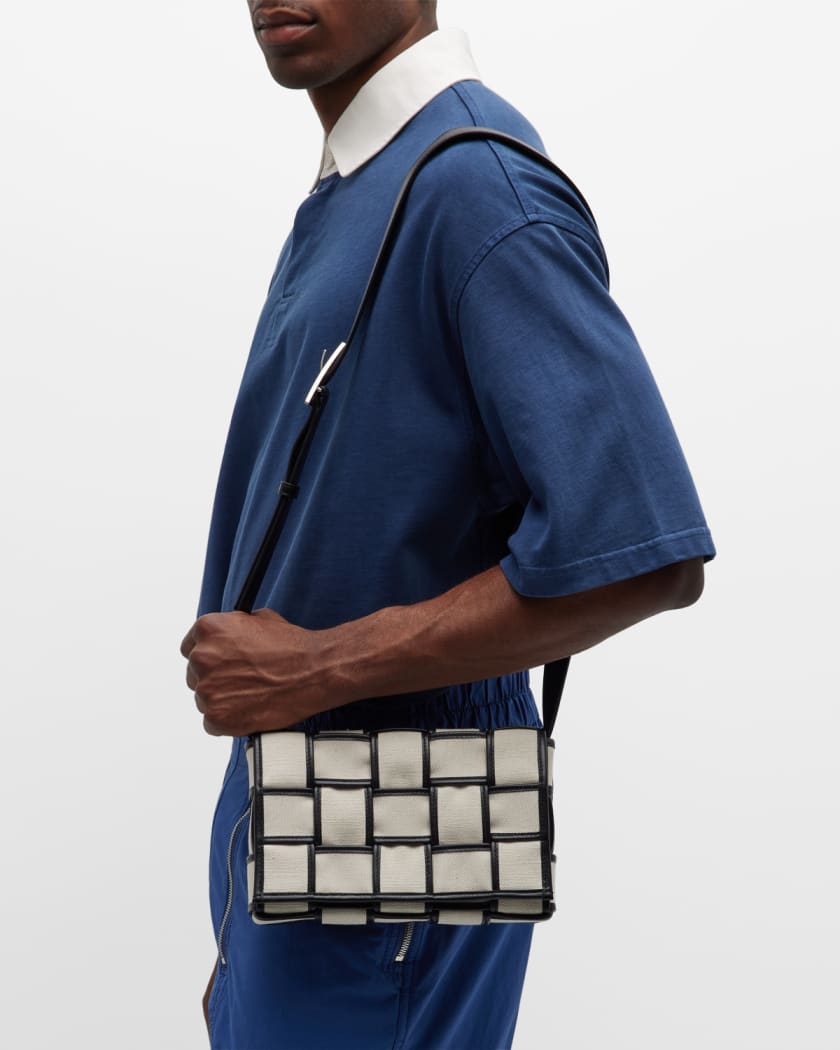 Bottega Veneta Mini Cassette Shoulder Bag in Blue for Men