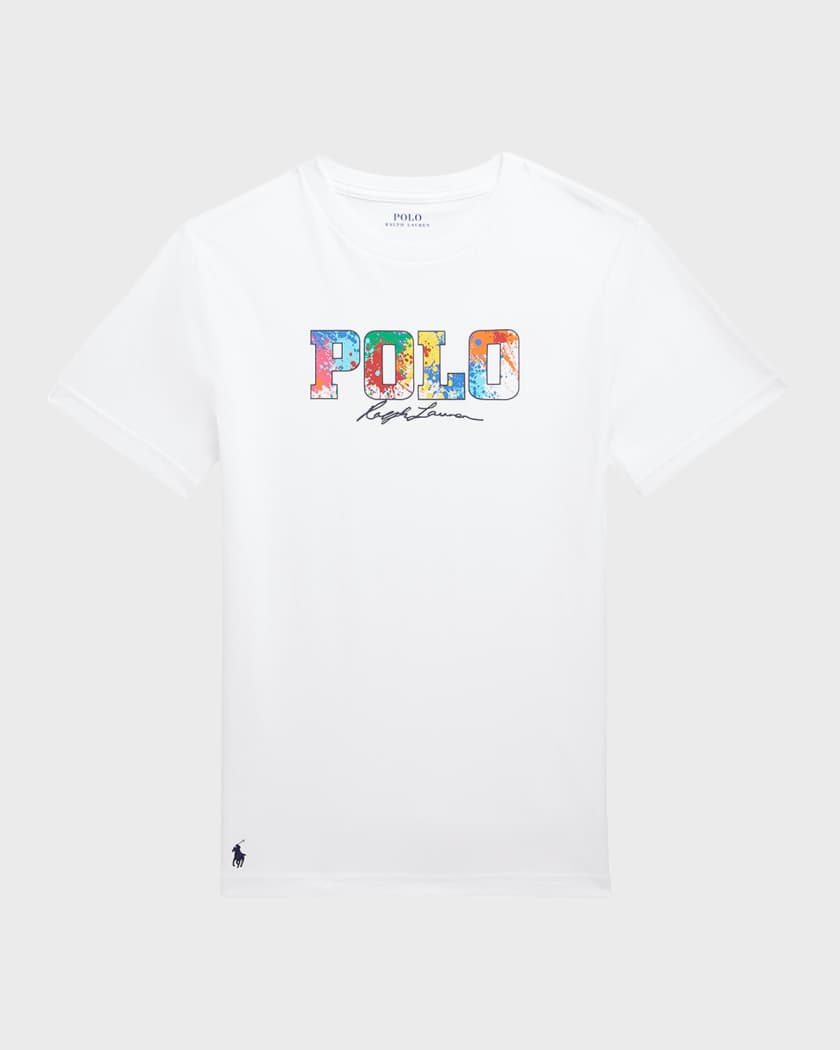 Piraat Tol enthousiasme Ralph Lauren Childrenswear Boy's Paint-Splatter Logo-Print T-Shirt, Size  S-XL | Neiman Marcus