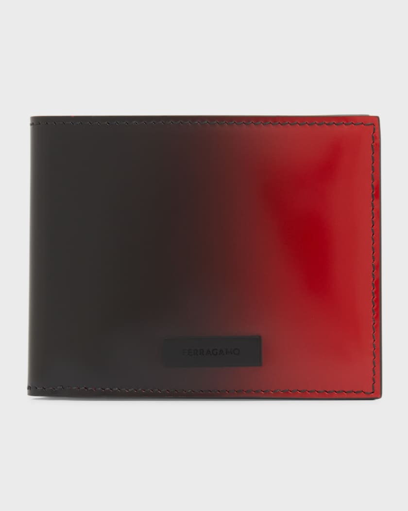 Ferragamo Black leather bi-fold wallet