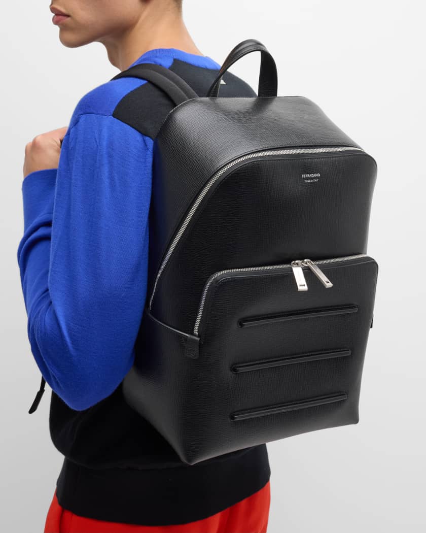Ferragamo Men s New Revival Leather Backpack Neiman Marcus