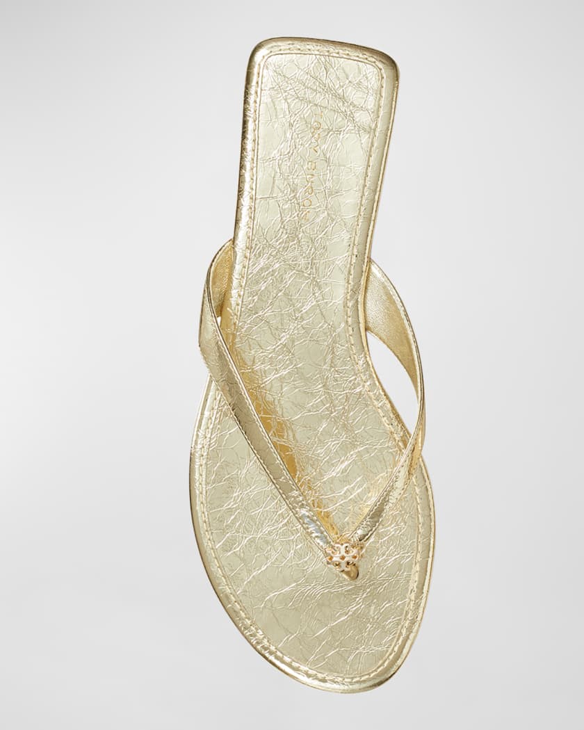 Capri Metallic Flip Flop Sandals