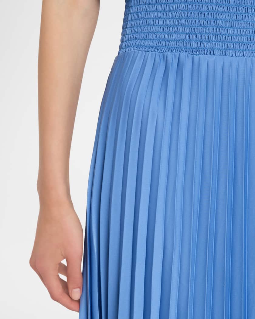 Arina Pleated Halter Midi Dress