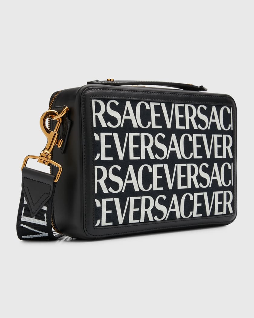  Versace Jeans Couture men V-emblem crossbody bags black - gold  : Clothing, Shoes & Jewelry