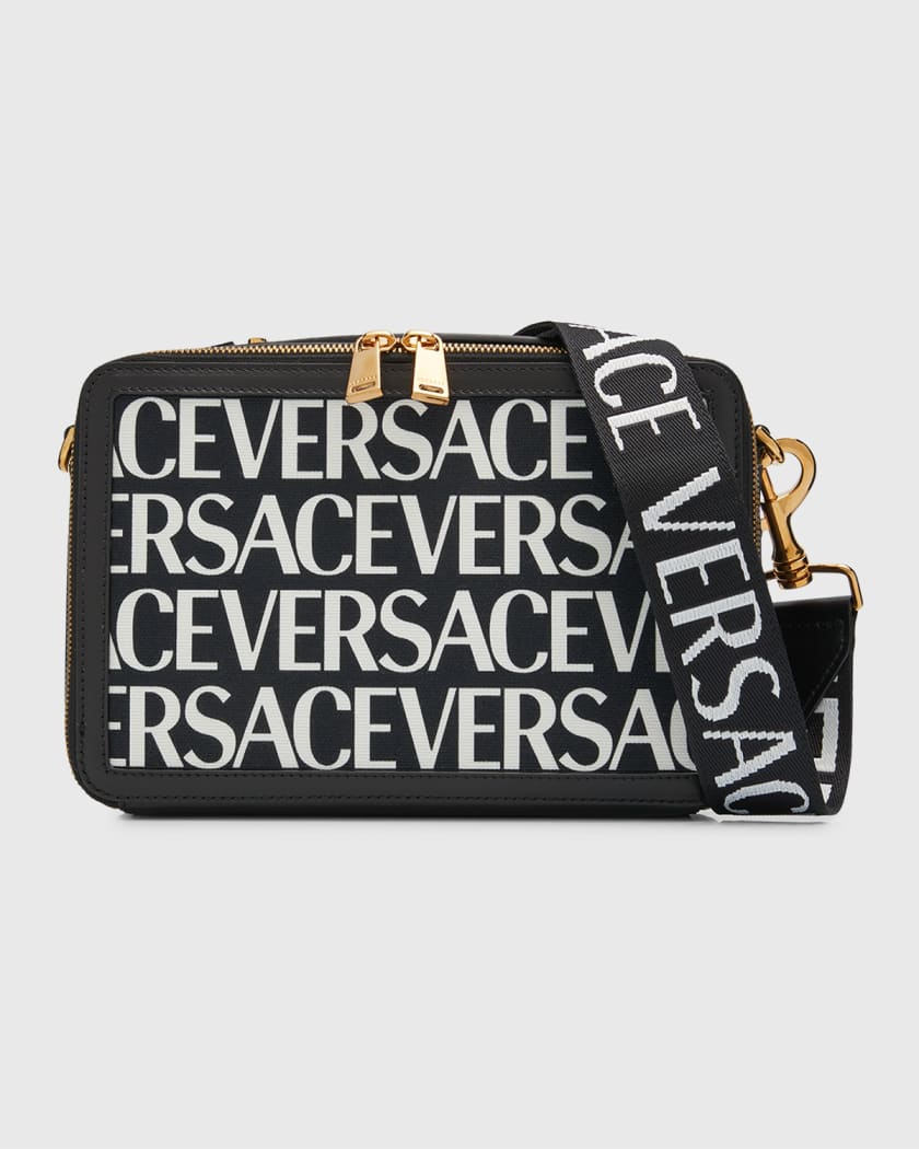 Versace Jeans Couture star-print logo-lettering Crossbody Bag - Pink
