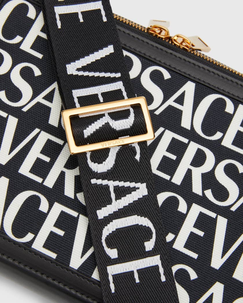 Versace Allover Logo Printed Crossbody Bag