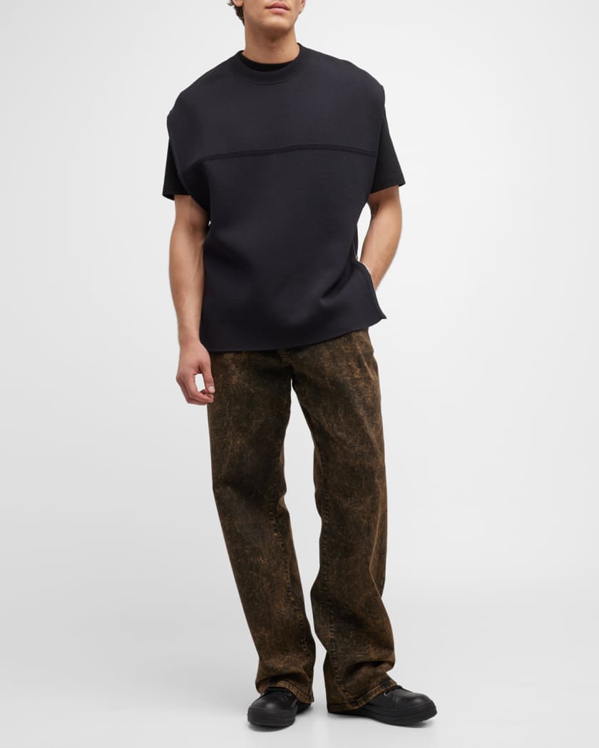 Balmain Men's Loose Two-Tone Denim Jeans | Neiman Marcus