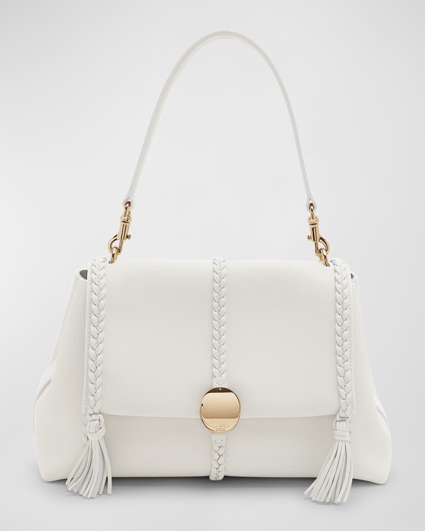 White Leather Medium shoulder bag