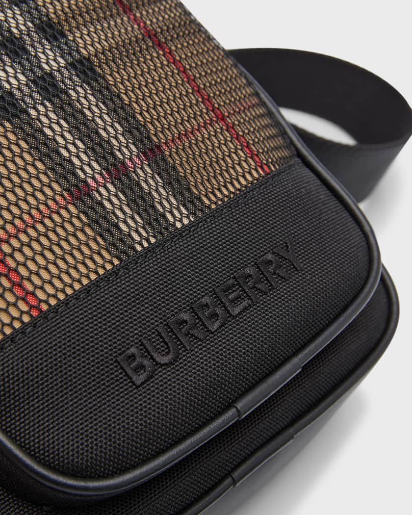 Burberry Men's Full-Grain Leather Pouch