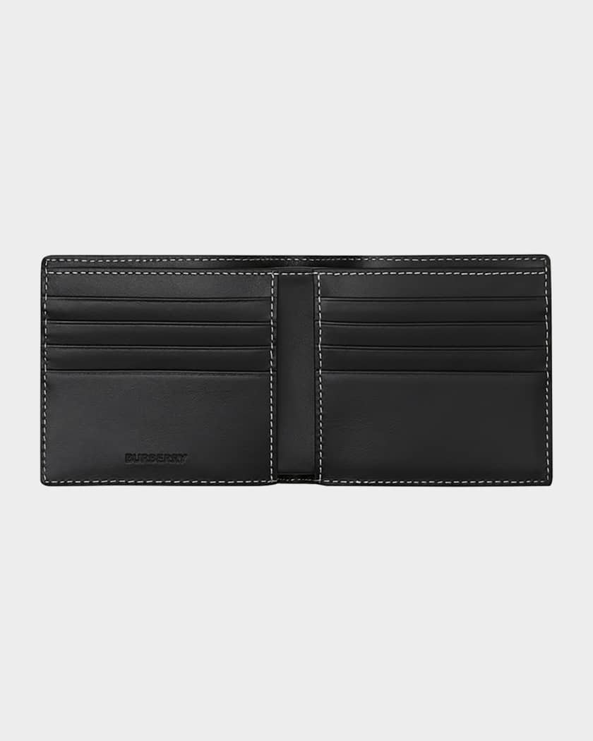 Men's Check Logo Bifold Wallet