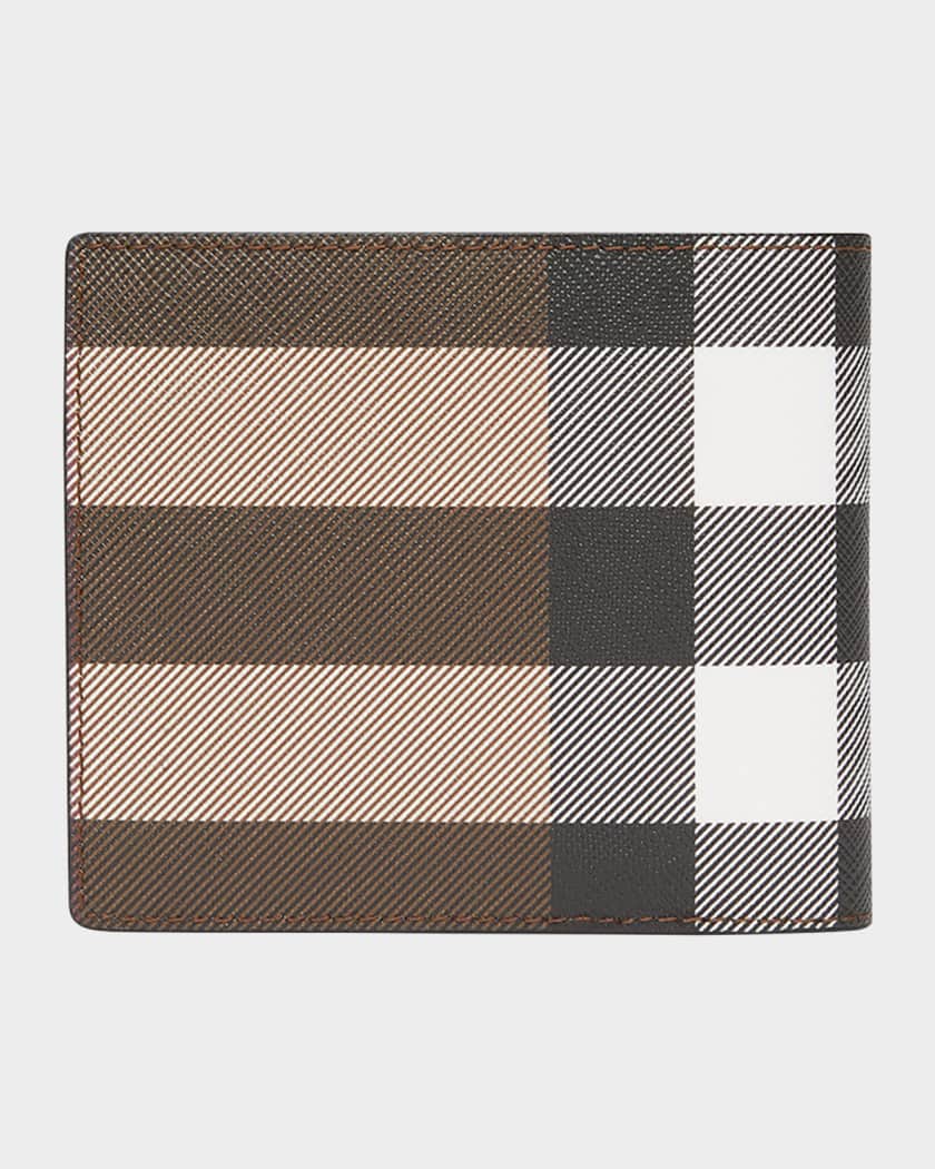 Men's Check Logo Bifold Wallet