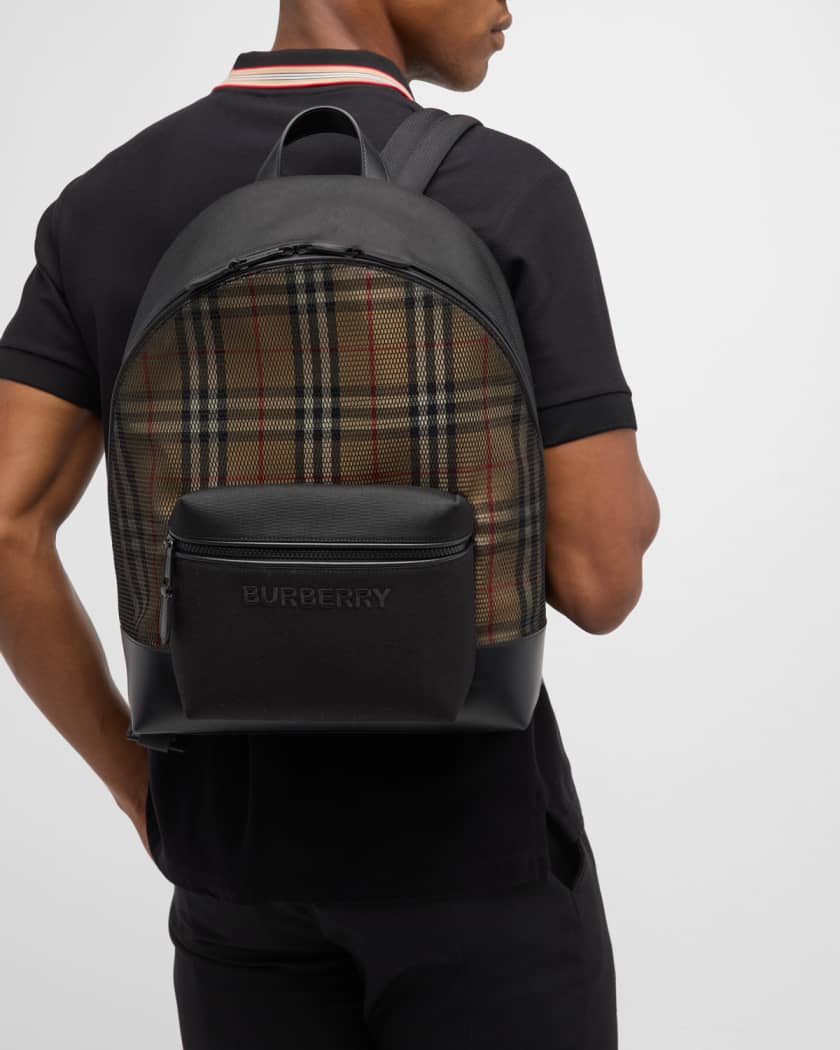 Burberry check backpack cheap