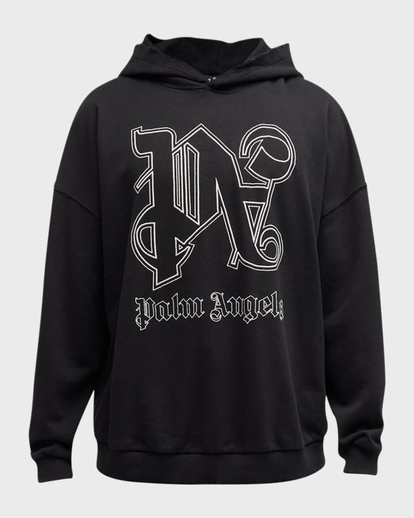 Palm Angels Men s PA Monogram Statement Hoodie Neiman Marcus