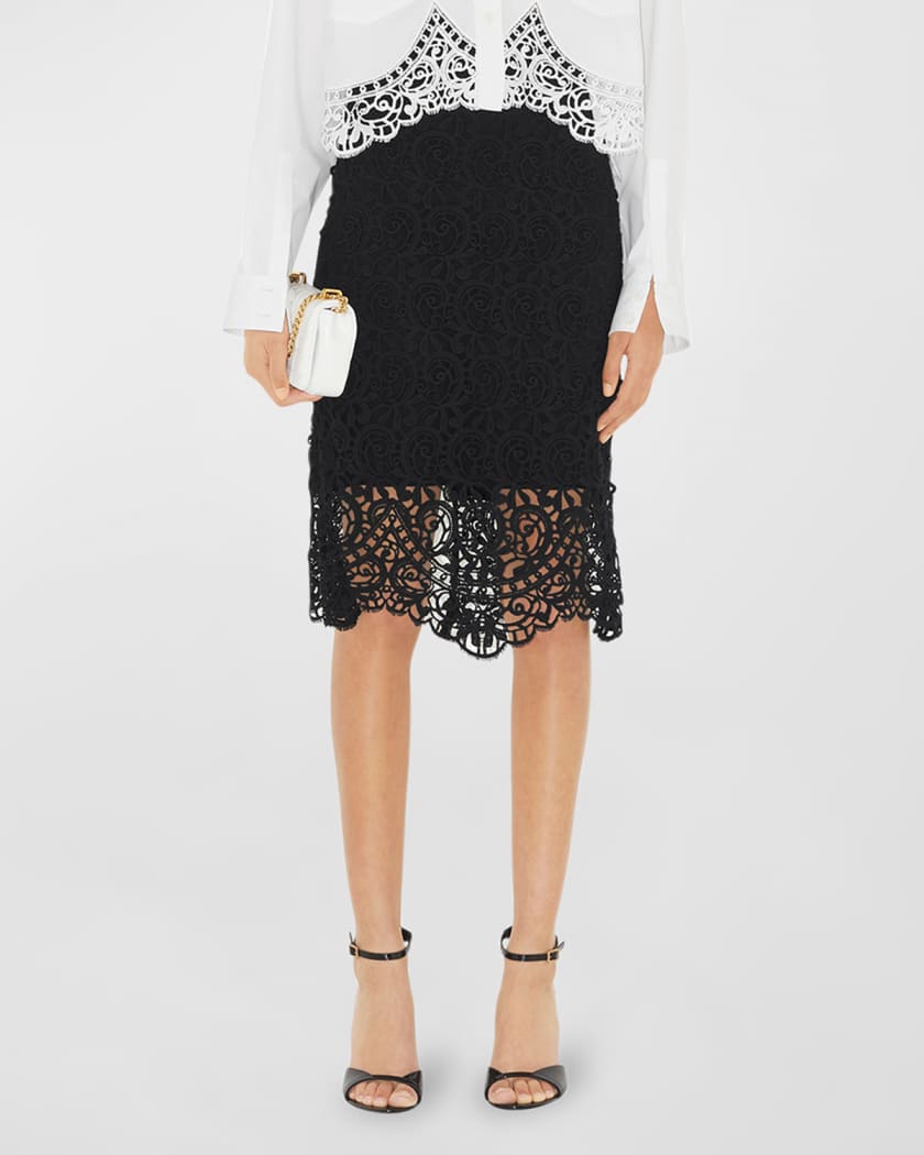 Burberry Lace Pencil Skirt | Neiman Marcus