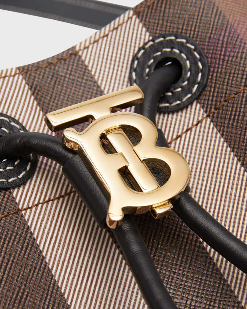 Burberry Check Drawstring Bucket Bag