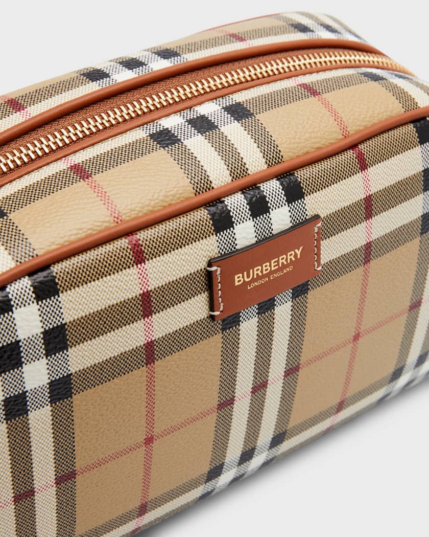 Burberry Check Zipped Pouch - Brown