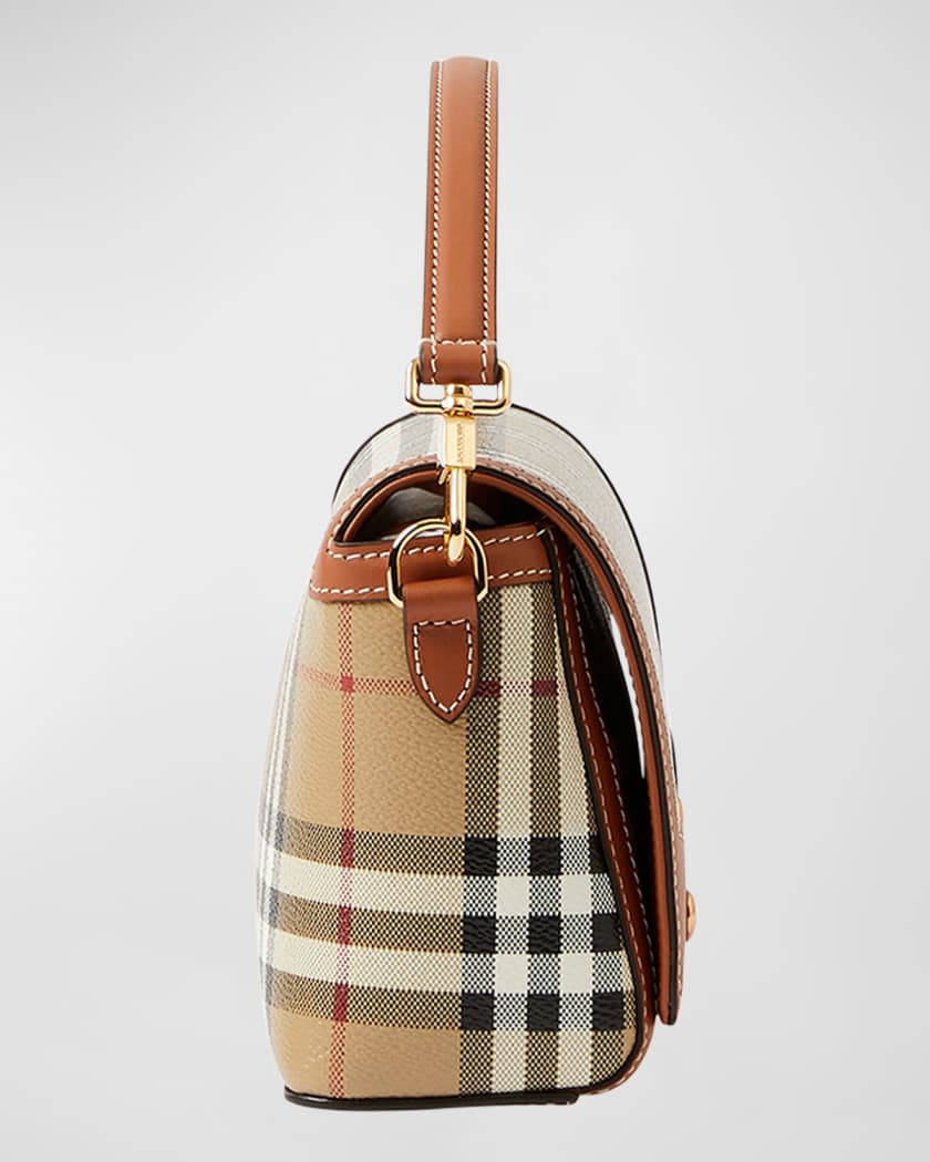 Burberry Note Small Check Top Handle Bag Neiman Marcus