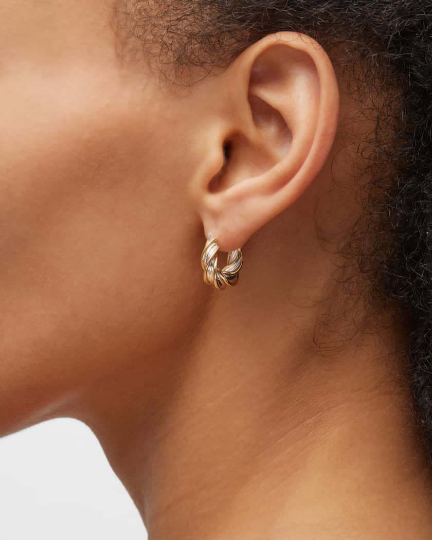 Bottega Veneta Twist Hoop Earrings Neiman Marcus